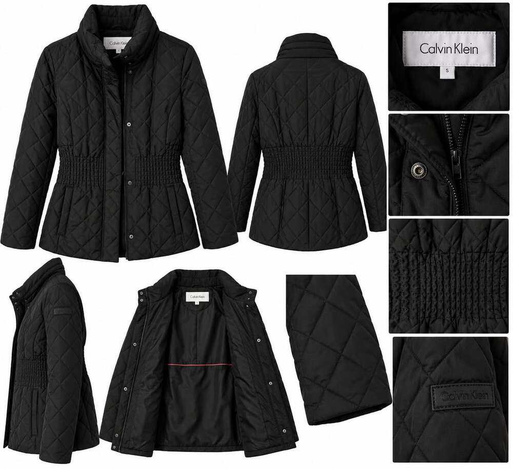Calvin Klein Quilted Jacket Size S Black
